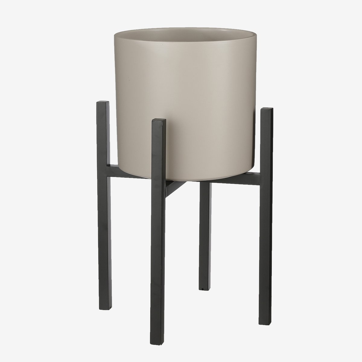KantoormeubelenPlus Ascot Plantenstandaard XL - L41,5 x B41,5 x H50 cm - Metaal - Zwart