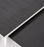VidaXL Stalux Salontafelset 'Lisa' 65 en 50cm, kleur wit / zwart eiken