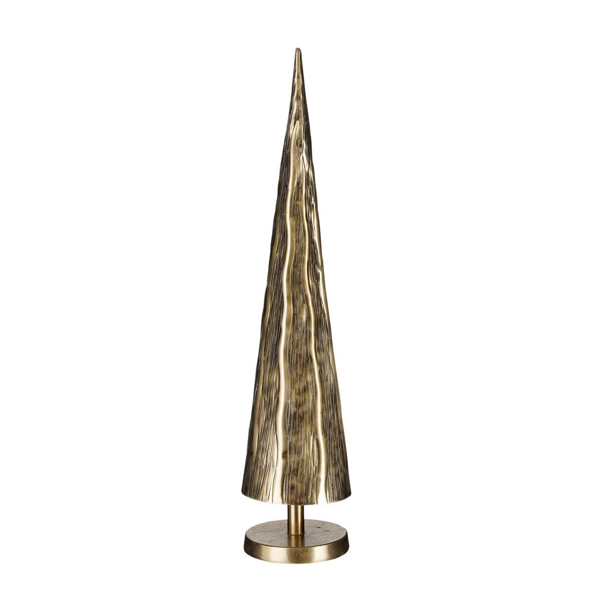 KantoormeubelenPlus Cezar Decoratie Kerstboom - H55 x Ø12,5 cm - Aluminium - Goud