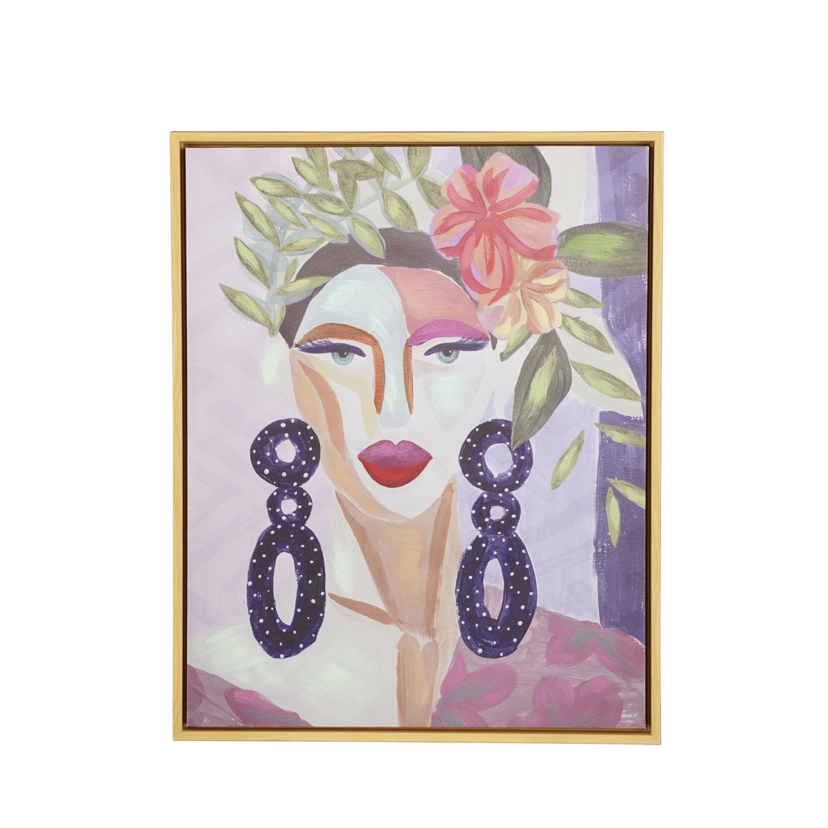 KantoormeubelenPlus Camelia Muurdecoratie - L40 x B50 x H3,5 cm - Canvas - Meerkleurig