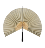 KantoormeubelenPlus Muurdecoratie Waaier - L88 x B116 cm - Bamboe - Zwart