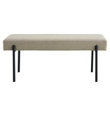 Swindon Bench - Bank, zand met zwarte poten, 100x36x42,5 cm, HN1230