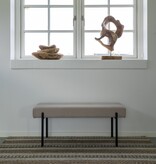 Swindon Bench - Bank, zand met zwarte poten, 100x36x42,5 cm, HN1230