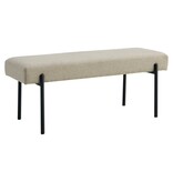 Swindon Bench - Bank, zand met zwarte poten, 100x36x42,5 cm, HN1230