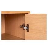 Kyoto Dressoir - Dressoir, eikenfineer, zwart metalen poten, 3 laden en 2 deuren, 150x40x74 cm