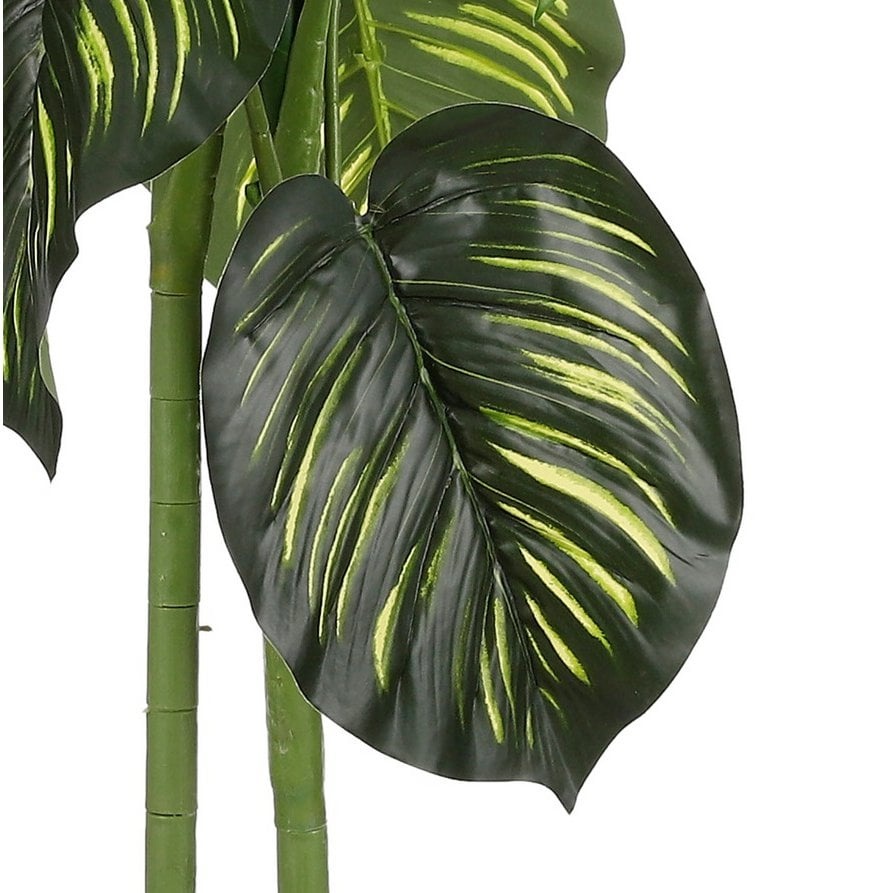 KantoormeubelenPlus Caladium Kunstplant in Bloempot - H100 x Ø50 cm - Groen 