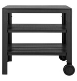 KantoormeubelenPlus Taormina Theewagen - Theewagen, aluminium/niet-hout, zwart, 3 planken