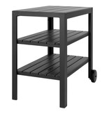 KantoormeubelenPlus Taormina Theewagen - Theewagen, aluminium/niet-hout, zwart, 3 planken