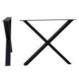 KantoormeubelenPlus Nimes Poten voor eettafel - Poten voor eettafel gepoedercoat in zwart Design X