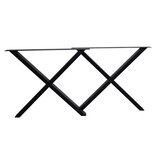 KantoormeubelenPlus Nimes Poten voor eettafel - Poten voor eettafel gepoedercoat in zwart Design X