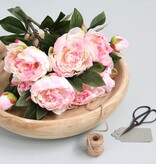 KantoormeubelenPlus Pioenroos Kunstbloemen Boeket - H55 x Ø40 cm - Lichtroze
