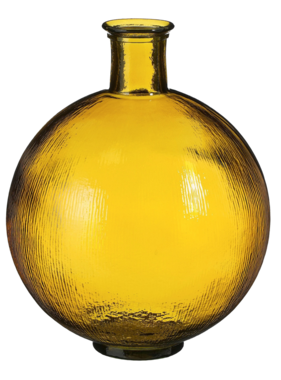 KantoormeubelenPlus Firenza Fles Vaas - H42 x Ø34 cm - Gerecycled Glas - Oker