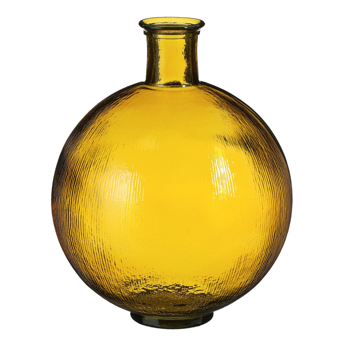 KantoormeubelenPlus Firenza Fles Vaas - H42 x Ø34 cm - Gerecycled Glas - Oker