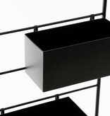 KantoormeubelenPlus Dani Plantenrek - L37 x B38 x H160 cm - Metaal - Zwart