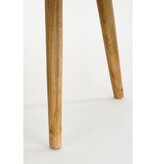 KantoormeubelenPlus Bold Bijzettafel - H42,5 x Ø40 cm - Gerecycled Hout - Bruin