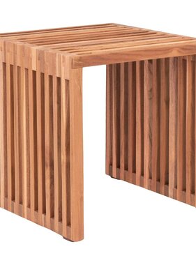 KantoormeubelenPlus Pego Bijzettafel - Bijzettafel in teakhout, natuur, 40x40x40 cm
