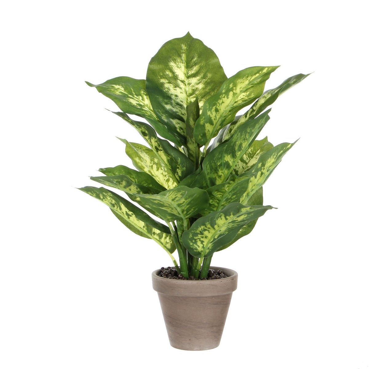 KantoormeubelenPlus Dieffenbachia Kunstplant in Bloempot Stan - H40 x Ø30 cm - Groen