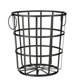 KantoormeubelenPlus Mand voor Houtblokken - H45 x Ø40 cm - Metaal - Zwart