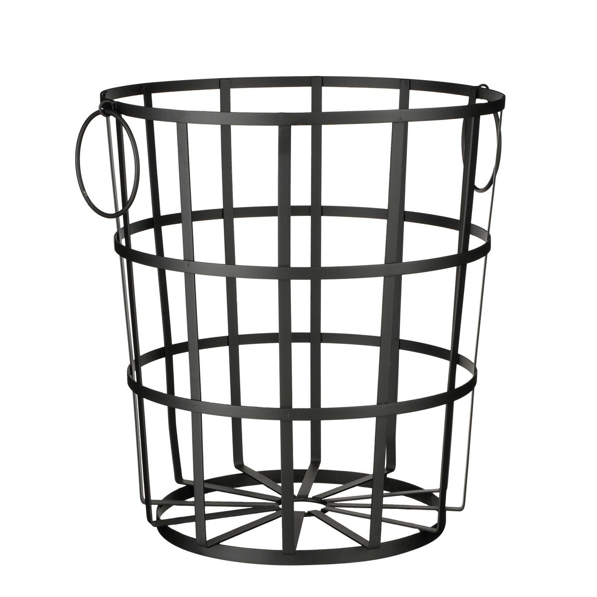 KantoormeubelenPlus Mand voor Houtblokken - H45 x Ø40 cm - Metaal - Zwart