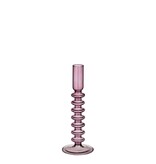 KantoormeubelenPlus Agios Kandelaar - H20 x Ø7,5 cm - Glas - Donkerpaars