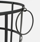 KantoormeubelenPlus Mand voor Houtblokken - H45 x Ø40 cm - Metaal - Zwart