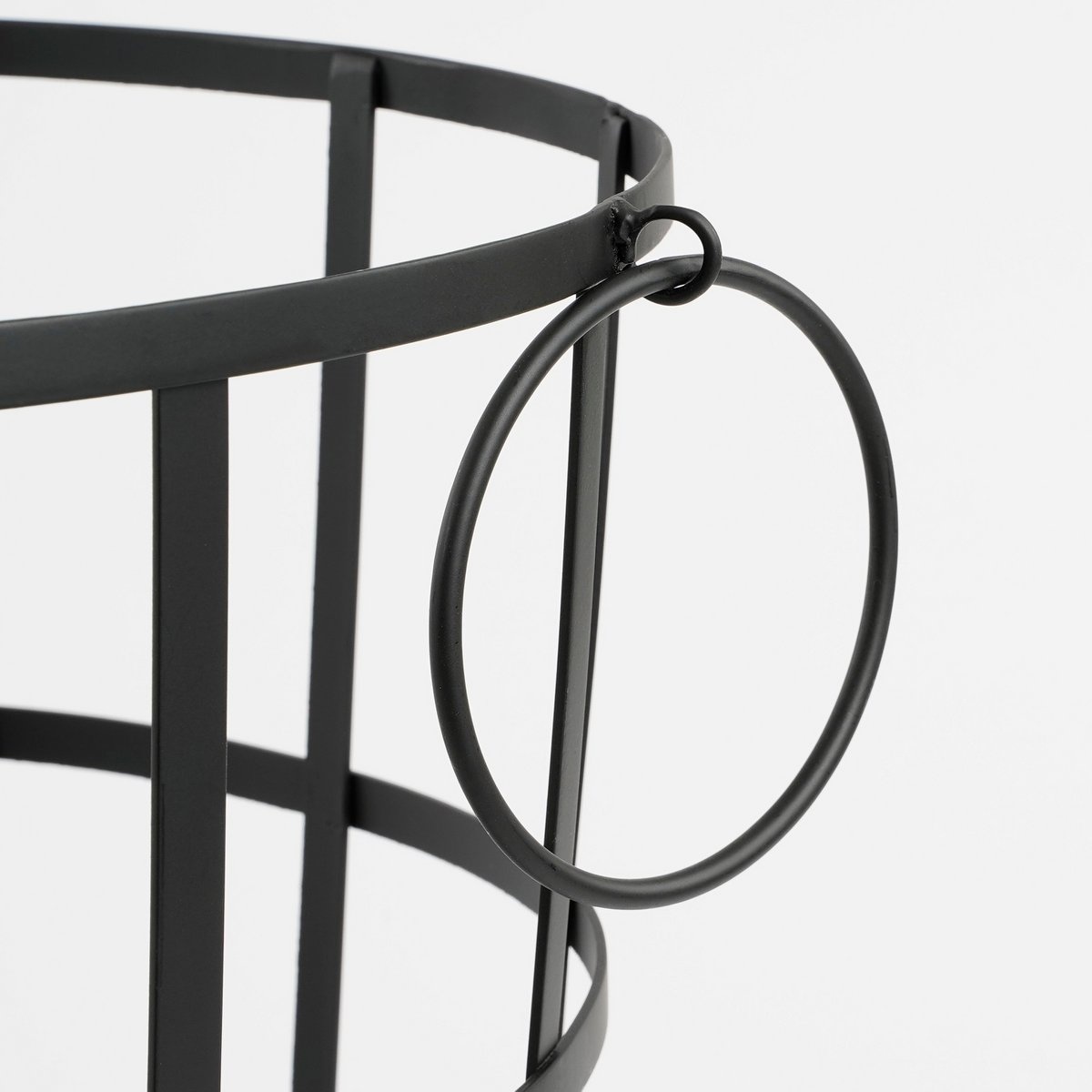 KantoormeubelenPlus Mand voor Houtblokken - H45 x Ø40 cm - Metaal - Zwart