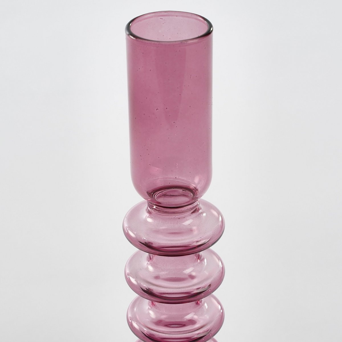 KantoormeubelenPlus Agios Kandelaar - H20 x Ø7,5 cm - Glas - Donkerpaars