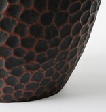 KantoormeubelenPlus Bravo Bloempot voor Buiten - H40 x Ø45 cm - Bruin gehamerd