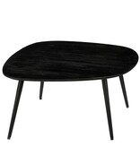 KantoormeubelenPlus Jailey Bijzettafel - Set van 3 - L62 x B52 x H34 cm - Gerecycled Hout - Zwart