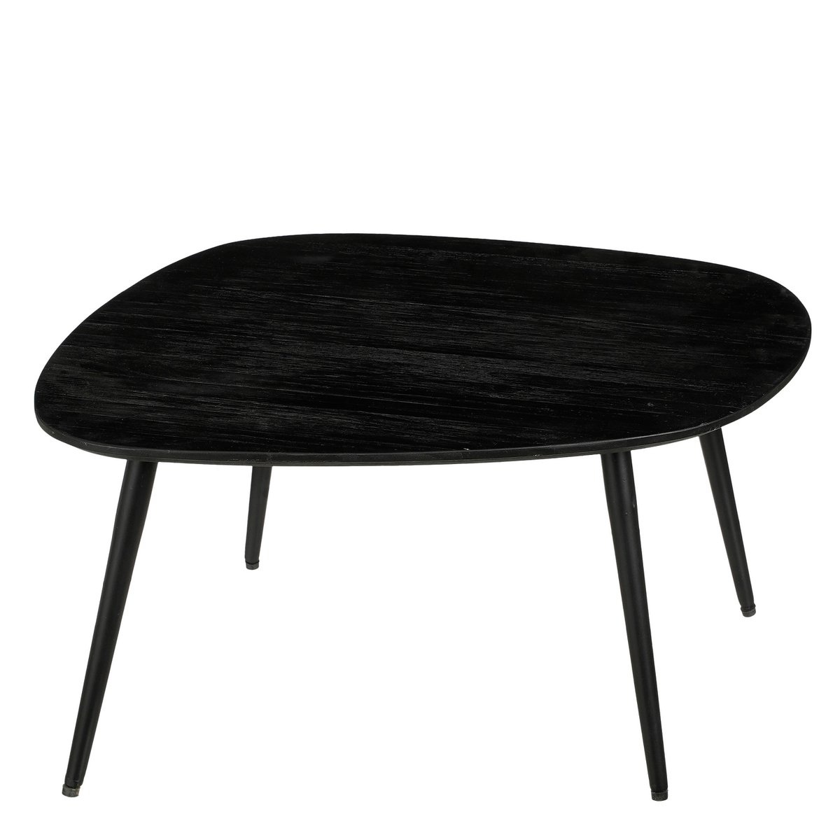 KantoormeubelenPlus Jailey Bijzettafel - Set van 3 - L62 x B52 x H34 cm - Gerecycled Hout - Zwart