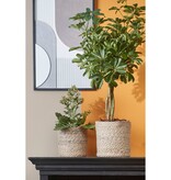 KantoormeubelenPlus Atlantic Mand voor Planten - Set van 2 - H20 x Ø20 cm - Jute - Crème
