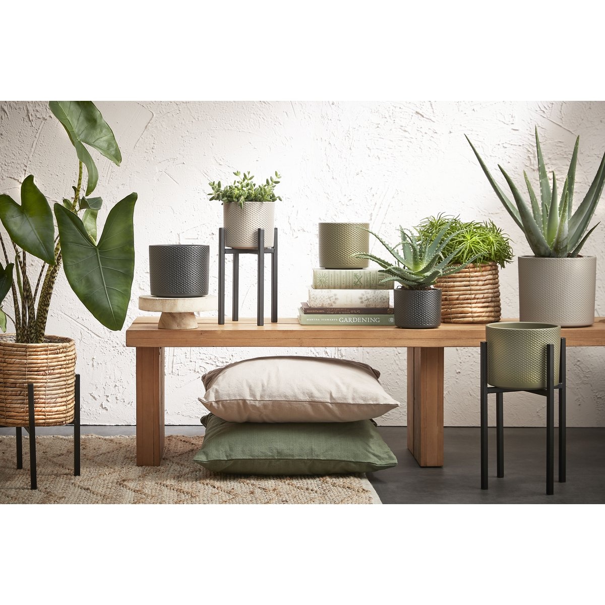 KantoormeubelenPlus Ascot Plantenstandaard - L14 x B14 x H25 cm - Metaal - Zwart