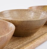 Tomar Schaaltjes en Dienblad - L35 x B12 x H5 cm - 100% FSC Mangohout - Lichtbruin
