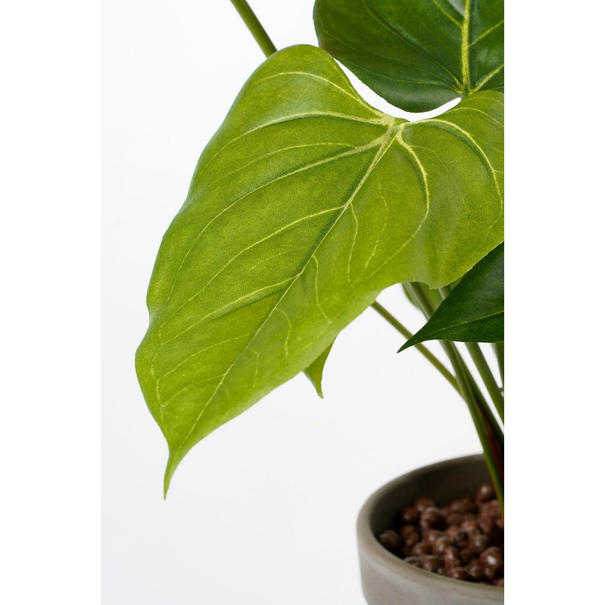 KantoormeubelenPlus Anthurium Kunstplant in Bloempot Stan - H38 x Ø30 cm - Rood