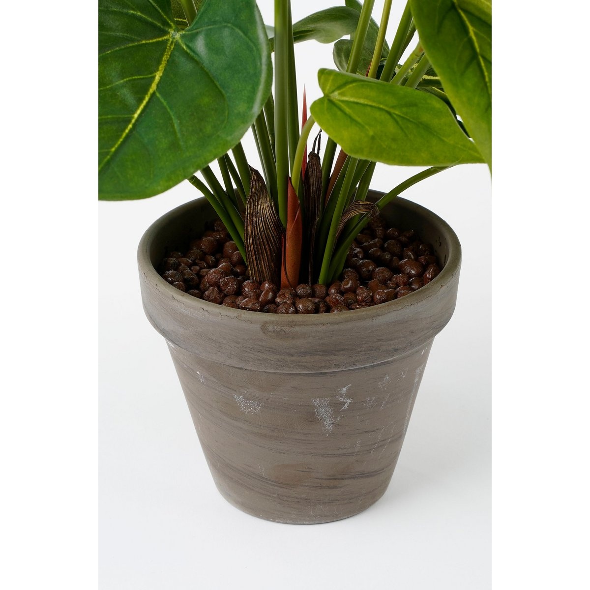 KantoormeubelenPlus Anthurium Kunstplant in Bloempot Stan - H38 x Ø30 cm - Rood