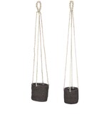 KantoormeubelenPlus Atlantic Mand voor Planten - Set van 2 - H16 x Ø16 cm - Grijs