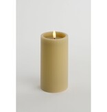KantoormeubelenPlus LED Pilaarkaars - Set van 3 - H15 x Ø7,5 cm - Wax - Taupe