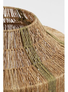 KantoormeubelenPlus Liliano Lantaarn - H51 x Ø40 cm - Jute - Donkergroen