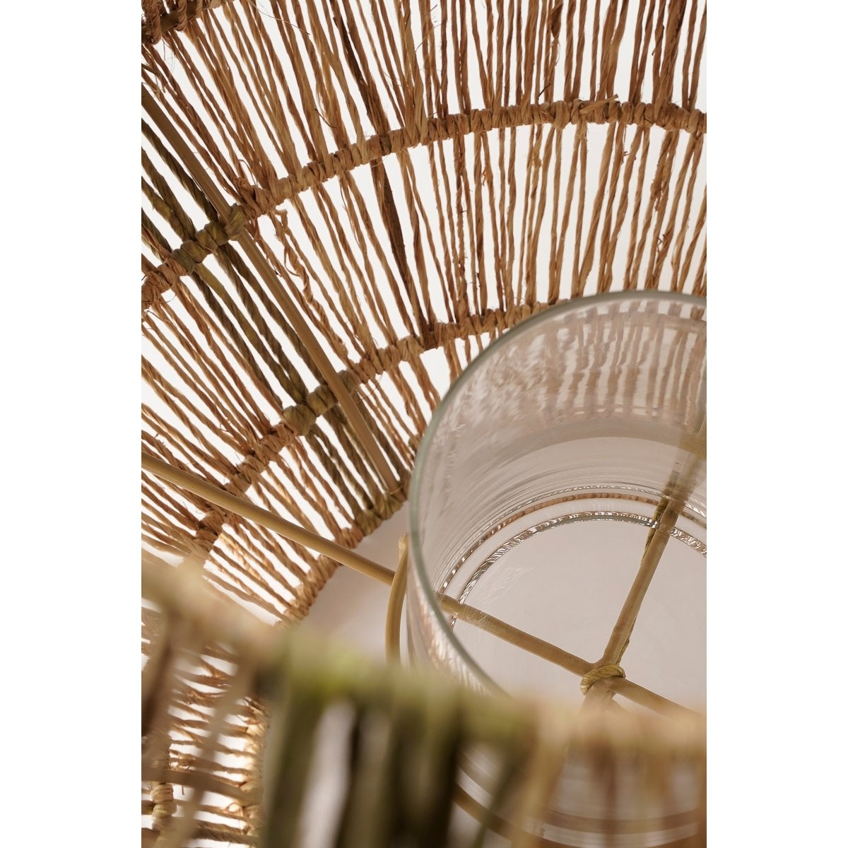 KantoormeubelenPlus Liliano Lantaarn - H51 x Ø40 cm - Jute - Donkergroen