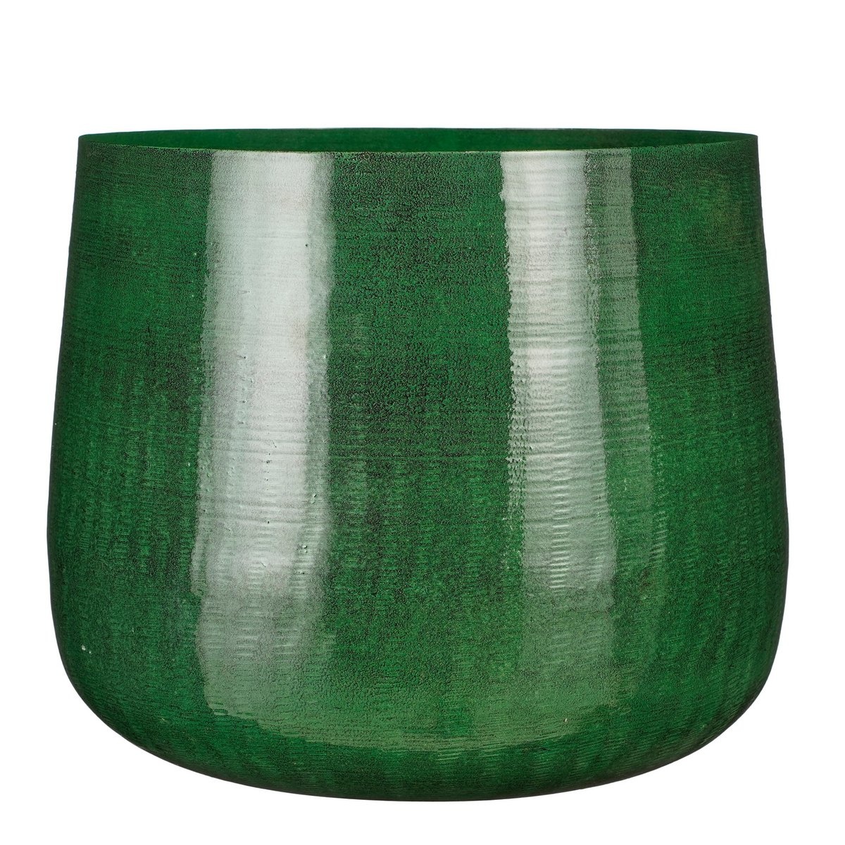 KantoormeubelenPlus Benson Bloempot - H32 x Ø37 cm - Metaal - Donkergroen