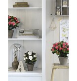 KantoormeubelenPlus Azalea Kunstplant in Bloempot Stan - H27 x Ø20 cm - Wit