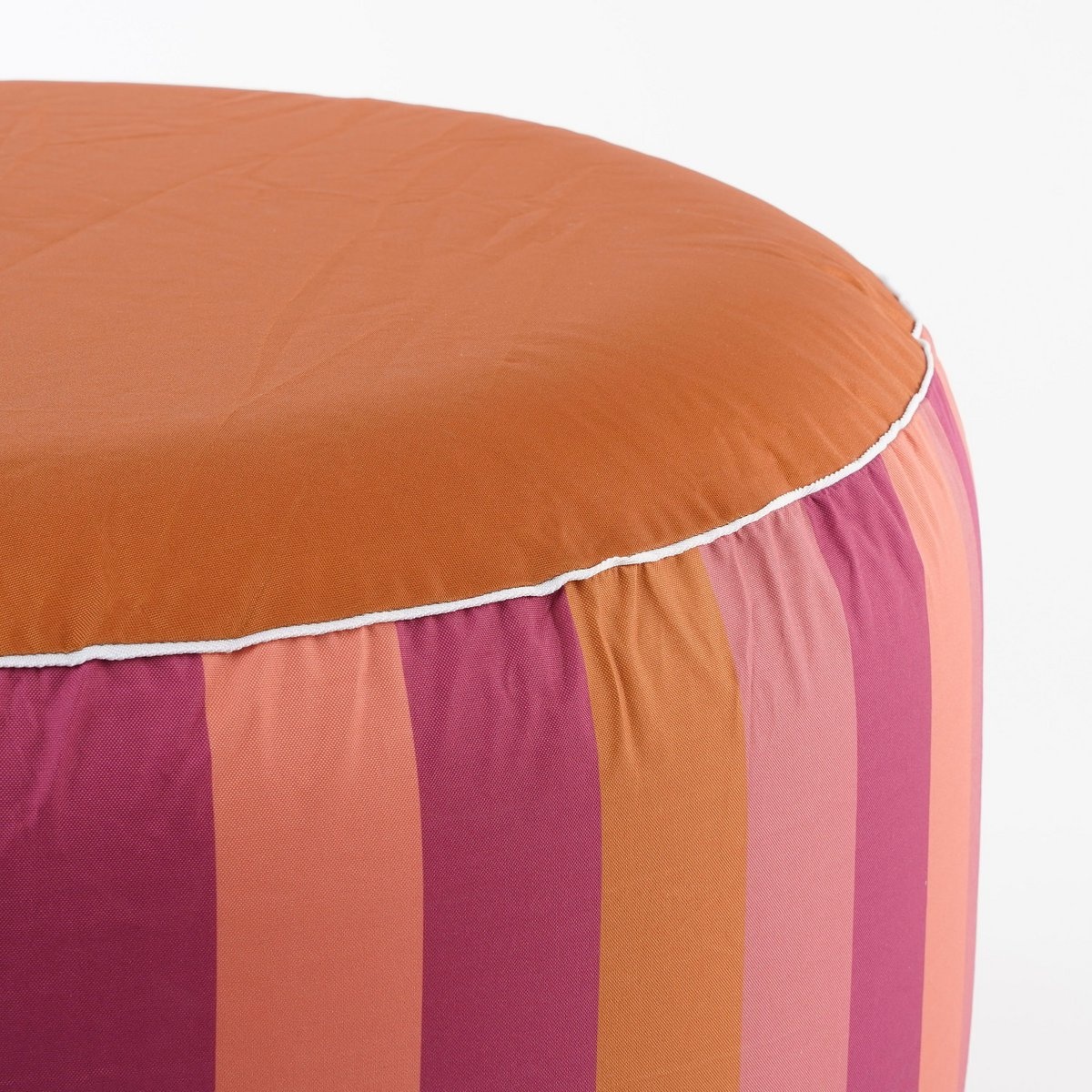 KantoormeubelenPlus Novia Opblaasbare Poef Gestreept - H23 x Ø53 cm - Paars
