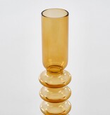 KantoormeubelenPlus Agios Kandelaar - H20 x Ø7,5 cm - Glas - Bruin