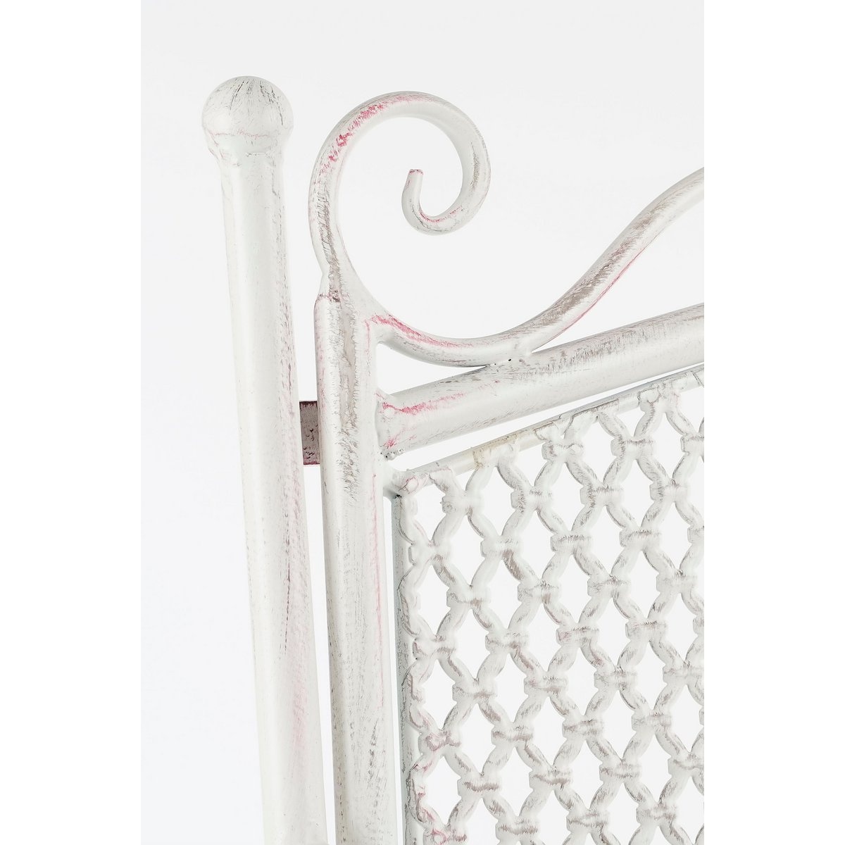 KantoormeubelenPlus Provence Tuinbank - L107,5 x B50,5 x H91 cm - Metaal - Wit