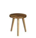 KantoormeubelenPlus Bold Bijzettafel - H28 x Ø26 cm - Gerecycled Hout - Bruin