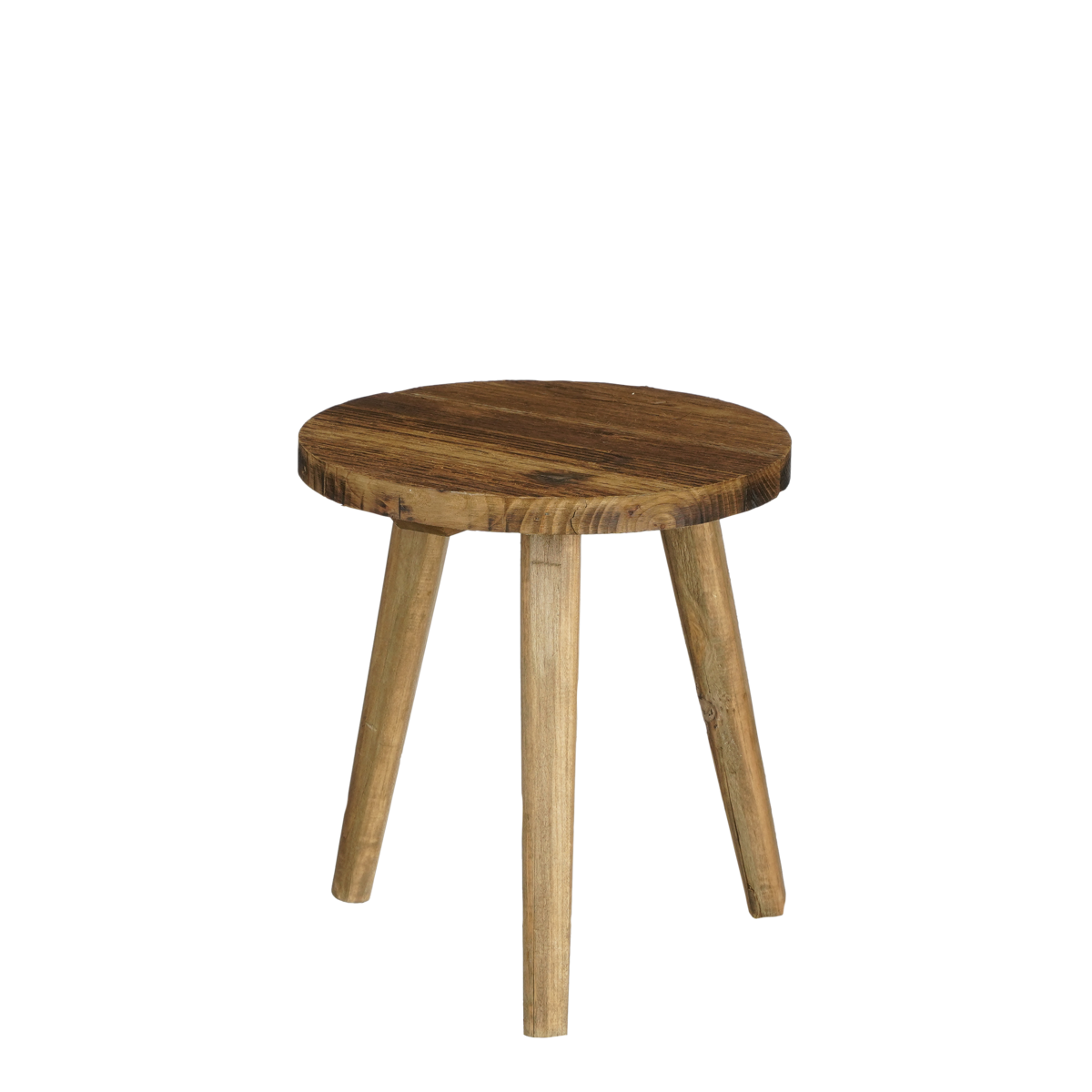 KantoormeubelenPlus Bold Bijzettafel - H28 x Ø26 cm - Gerecycled Hout - Bruin
