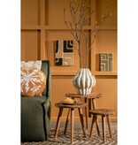 KantoormeubelenPlus Bold Bijzettafel - H28 x Ø26 cm - Gerecycled Hout - Bruin