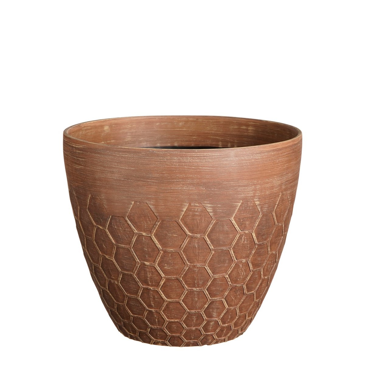 KantoormeubelenPlus Bravo Bloempot voor Buiten - H32,5 x Ø38 cm - Koper bijenkorf