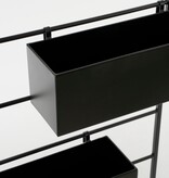 KantoormeubelenPlus Dani Plantenrek Hangend - L54 x B9,5 x H90 cm - Metaal - Zwart