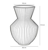 KantoormeubelenPlus Reims Vaas - H41,5 x Ø29,5 cm - Keramiek - Zwart